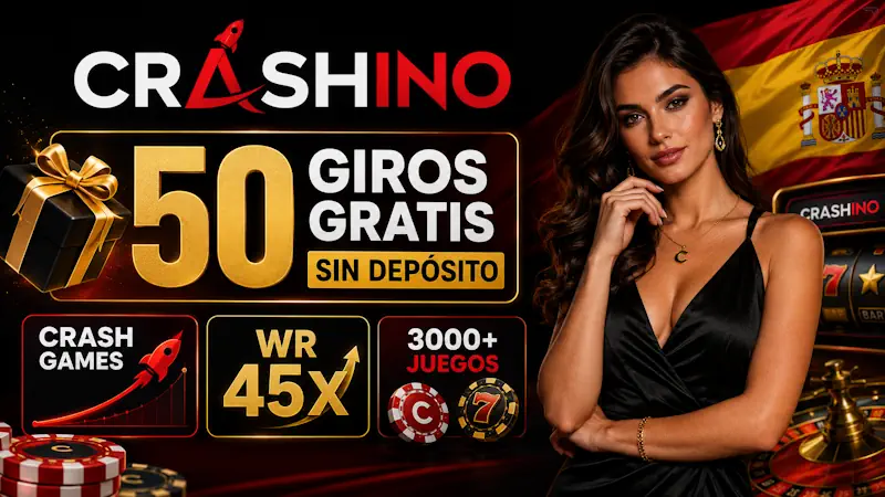 Crashino — 50 giros gratis sin depósito y crash games propios